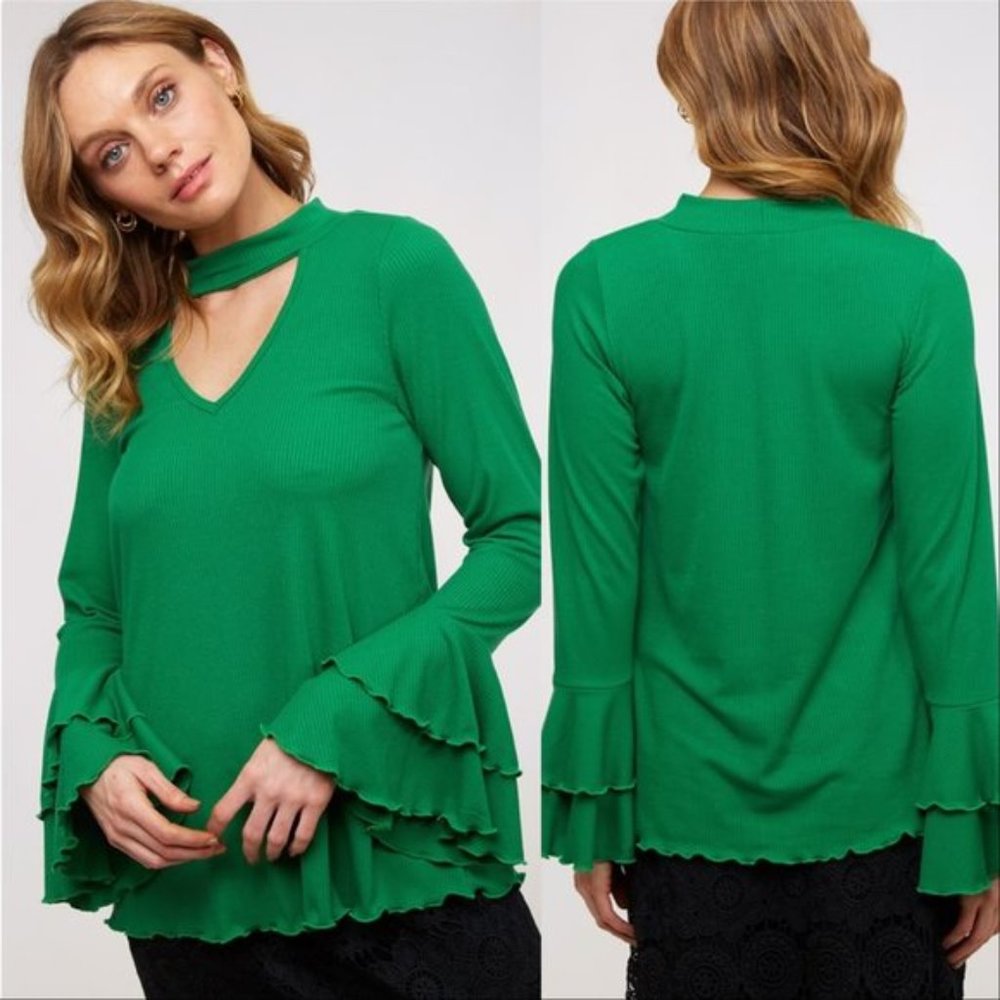 CHIC DOLLZ Lavendar Ribbed Choker Top - Picture 3 of 3